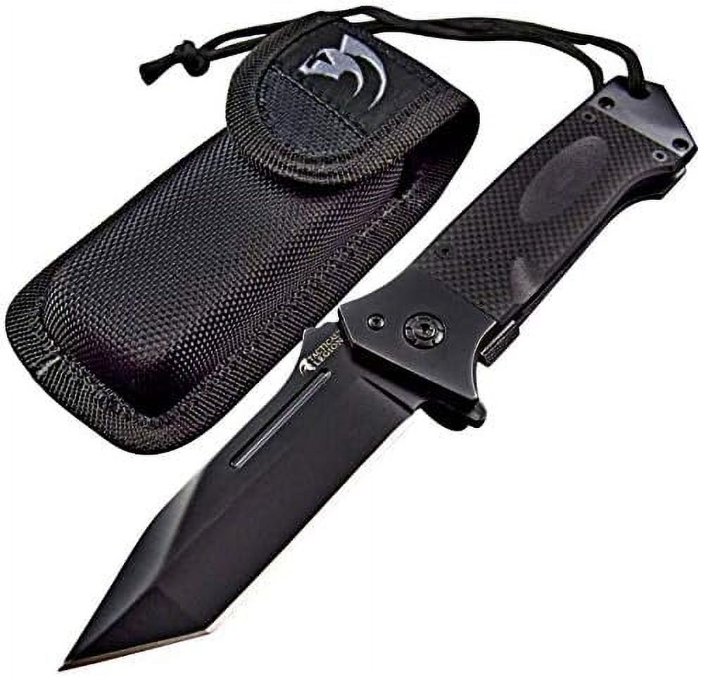 Tough Duty Everyday Carry Folding Pocket Knife With Sheath Smooth One
