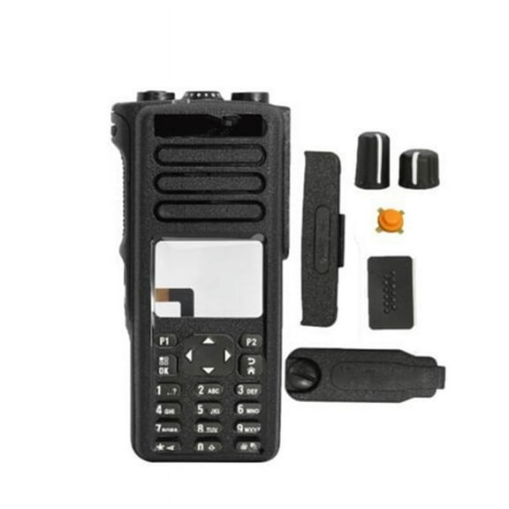Tough Front Case for Motorola XPR7550e - Designed for Durability, Black Housing with Integrated Keyboard & Screen Guard