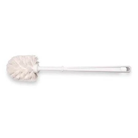 Tough Guy 1Nfg8 Correctional Toilet Brush, 12 In L Handle, 3 In L Brush, White,