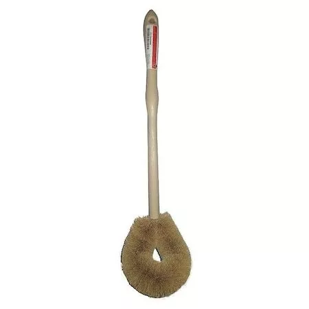 Tough Guy 3A349 4 1/2 In W Toilet Brush, Soft, 14 5/8 In L Handle, 6 In L