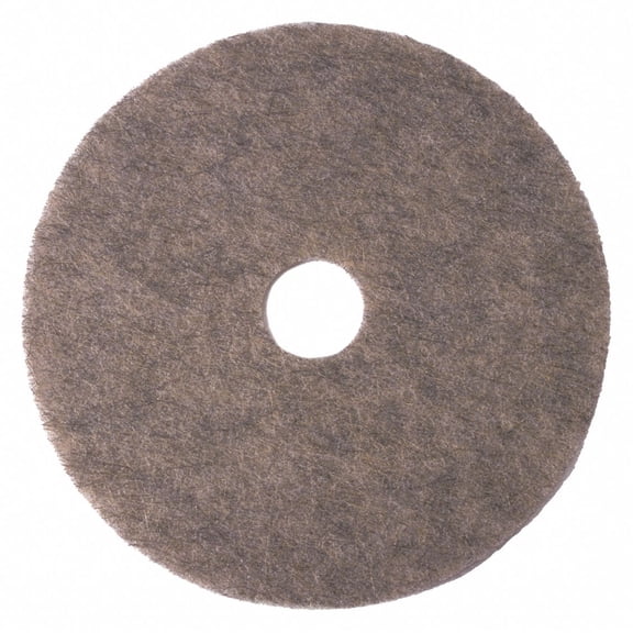 Tough Guy Burnishing Pad,Beige,Size 19",Round,PK5 402V84