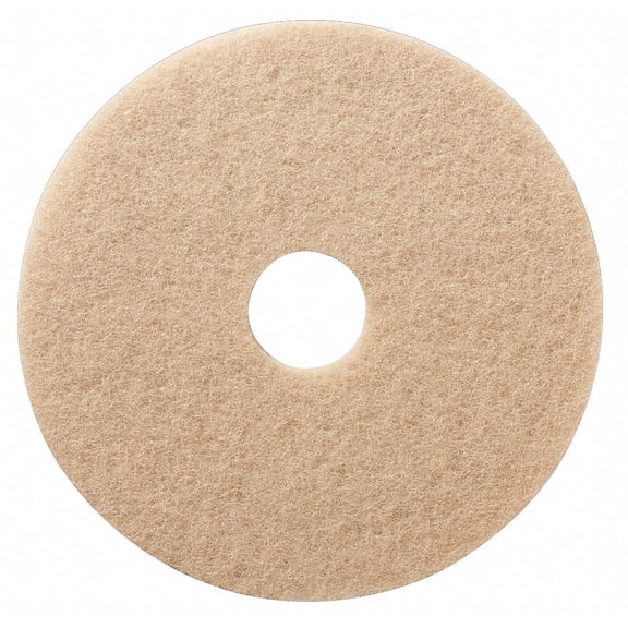 Tough Guy Burnishing Pad,Tan,Size 17",Round,PK5 402V89
