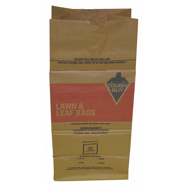 PlasticMill 100-Gallons Clear Outdoor Plastic Lawn and Leaf Trash Bag  (30-Count) in the Trash Bags department at