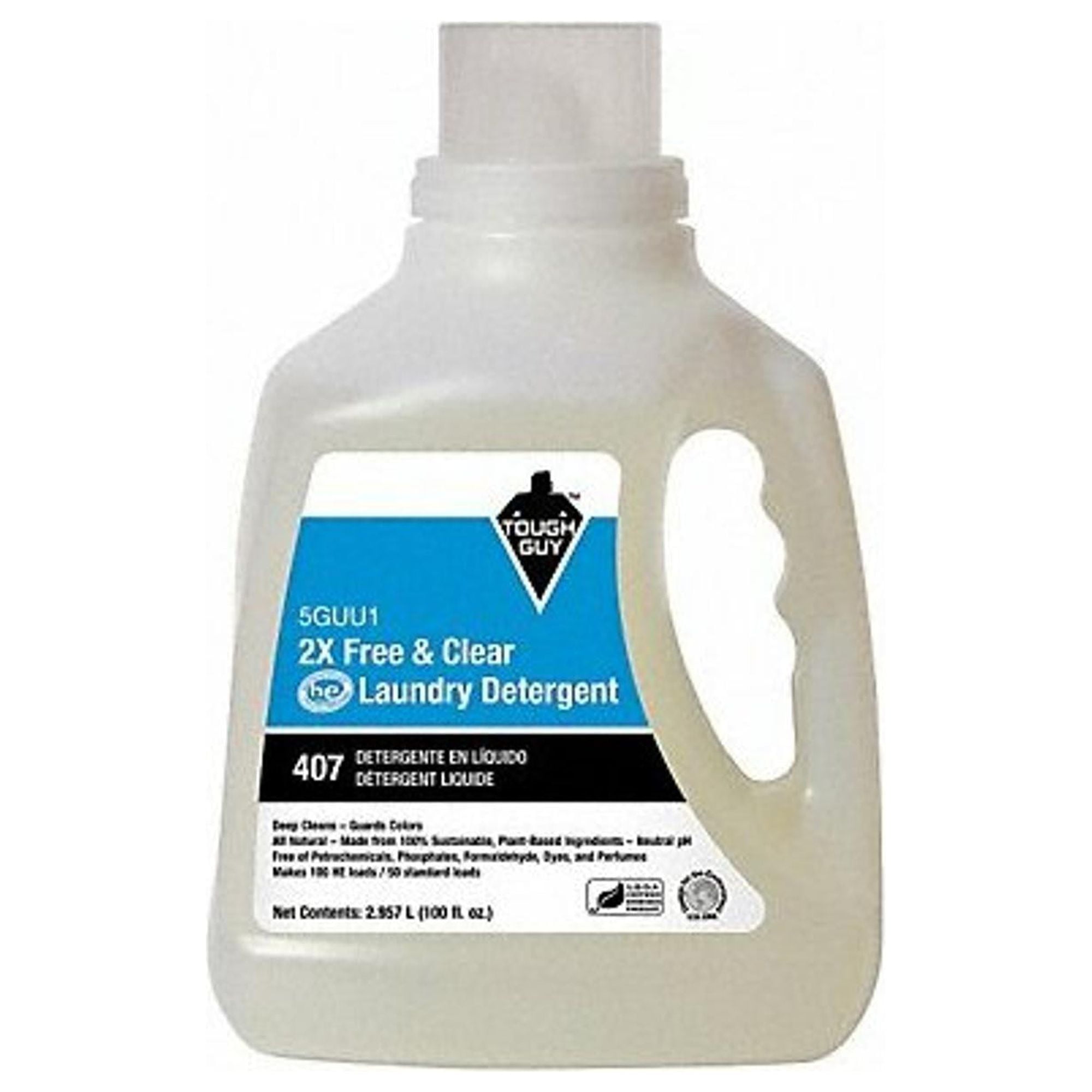 Tough Guy Laundry Detergent,Jug,Tough Guy,100 oz 5GUU1