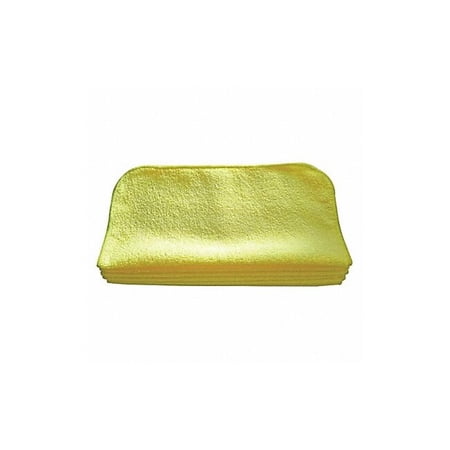 Tough Guy Microfiber Cloth,12" x 12",Yellow,PK12 32UV04 32UV04 ZO-G7454867