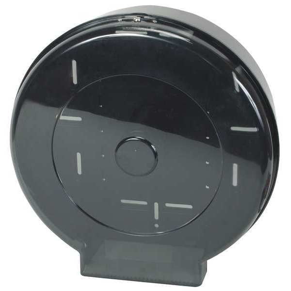 Polished Black Plastic Jumbo Roll Toilet Paper Dispenser