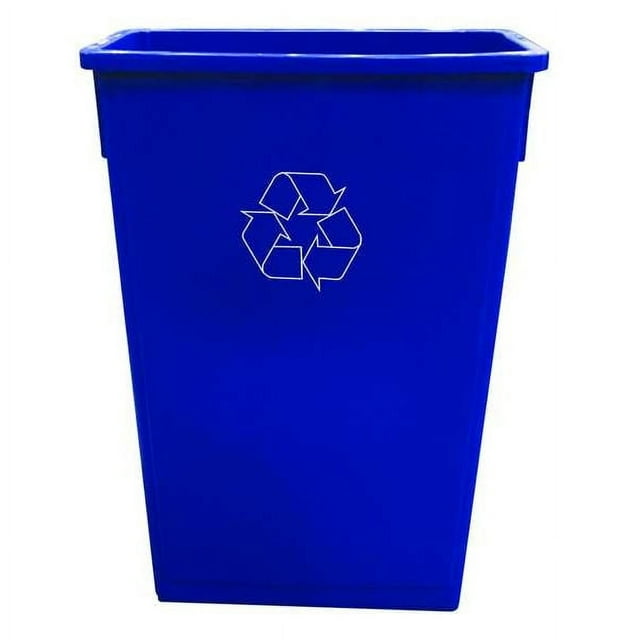 Tough Guy Trash Can,Rectangular,23 gal.,Blue 4PGU9