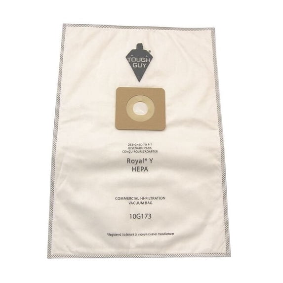 Manufacturer Varies Vacuum Bag, 5-Ply, Synthetic HEPA Filter Bag, 10 PK 10G173