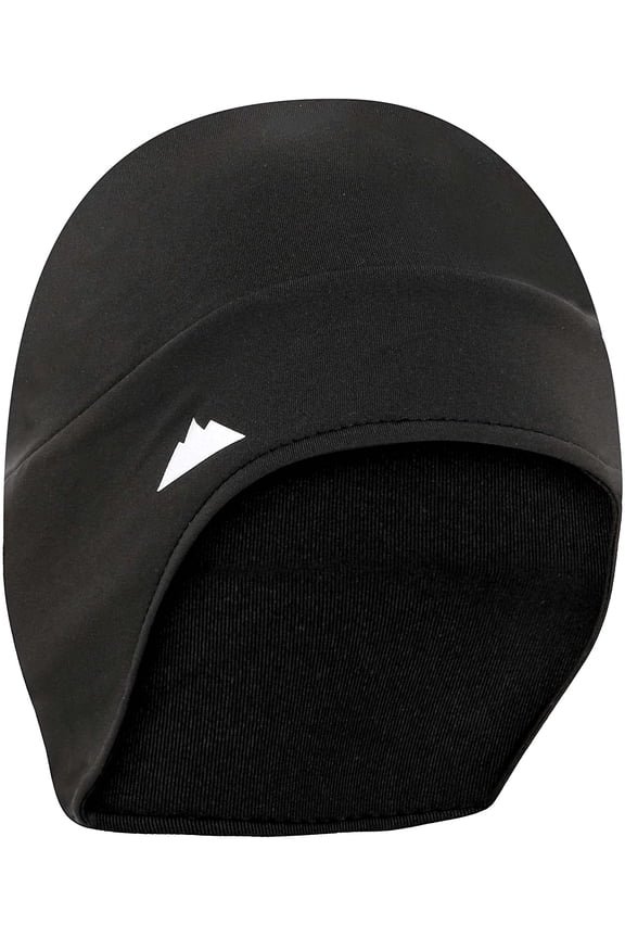 Polyester Beanie, Black, One Size - Thermal Retention, Moisture Wicking for Running, Cycling, Skiing