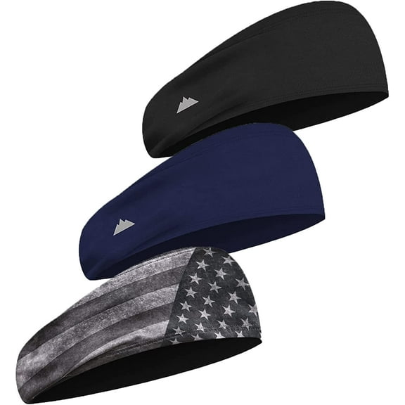 Tough Headwear Mens Sweat Headband - Cycling, Football, Baseball, Running Headbands for Men - Breathable Athletic Headband, Performance Sweatband for Working Out, Sports Headband for Men/Women