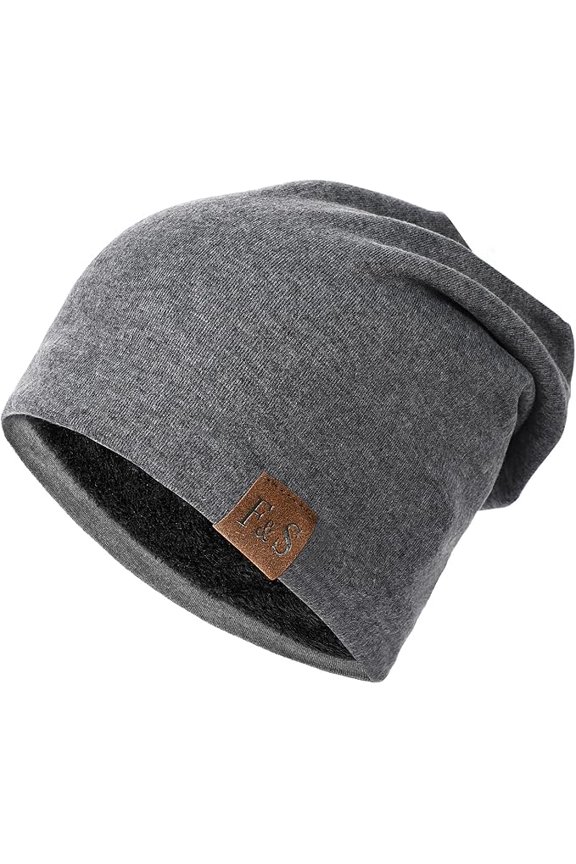 Winter Hats for Women,Beanie Hat for Women,Ear Protection Knit Hat,Windproof Soft Hat,Slouch Hat for Ladies,Men,Gray