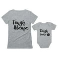 thumbnail image 1 of Tough Mama Tough Cookie Mother & Son Daughter Matching Set Mom & Baby Shirts Mom Gray X-Large / Baby Gray 12M (6-12M), 1 of 6