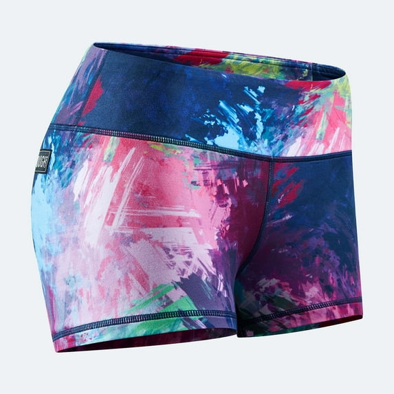 Tough Mode Women's 3" 5" Mid-Waisted Athletic Running Workout Volleyball Spandex Gym Dance Crossfit WOD Lifting Active Soccer Sports Training Compression Booty Shorts