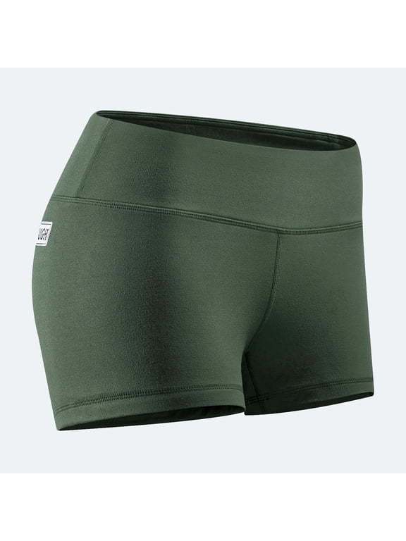 Women's 3" 5"Mid-Waisted Athletic Running Workout Volleyball Spandex Gym Dance Crossfit WOD Lifting Active Soccer Sports Training Compression Booty Shorts