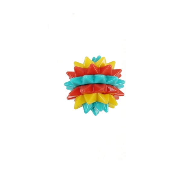Tough Natural Rubber Dog Chew Ball For Aggressive Chewers,Durable Teething Interactive Toy For Small Medium Large Dogs,Long-Lasting Pet Play Ball For Daily Brain Training&Energy Release-(6x6cm,S)