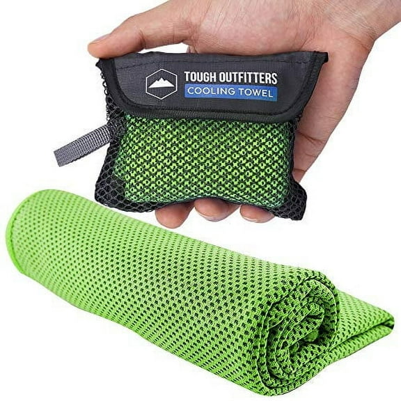 Tough Outdoors Cooling Towels (38.5"x12") - Cooling Towels for Neck & Face, Cooling Neck Wraps - Ice Towel & Sweat Rag for Camping, Gym, Yoga & Sports
