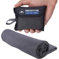 thumbnail image 1 of Tough Outdoors Cooling Towels, Dark Gray, 12" x 12", Evaporative Cooling Fabric Keeps You Cool & Dry, 1 of 7