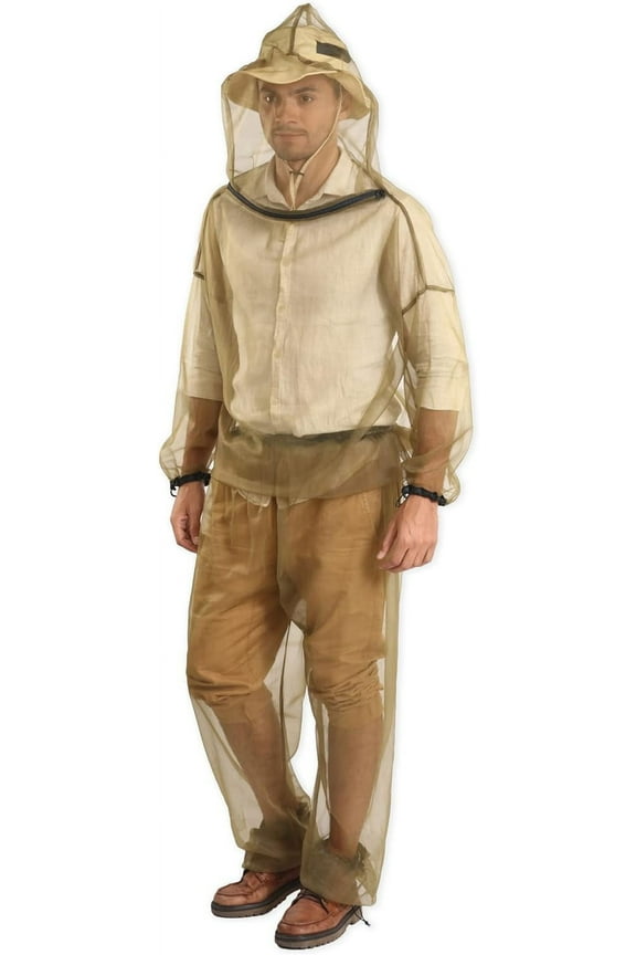 Mosquito Suit - Net Bug Mesh Pants & Jacket w/Hood for Outdoor Protection
