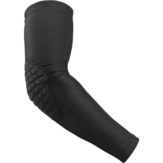 Tough Outdoors Padded Unisex Athletic Arm Sleeves, Black Sports