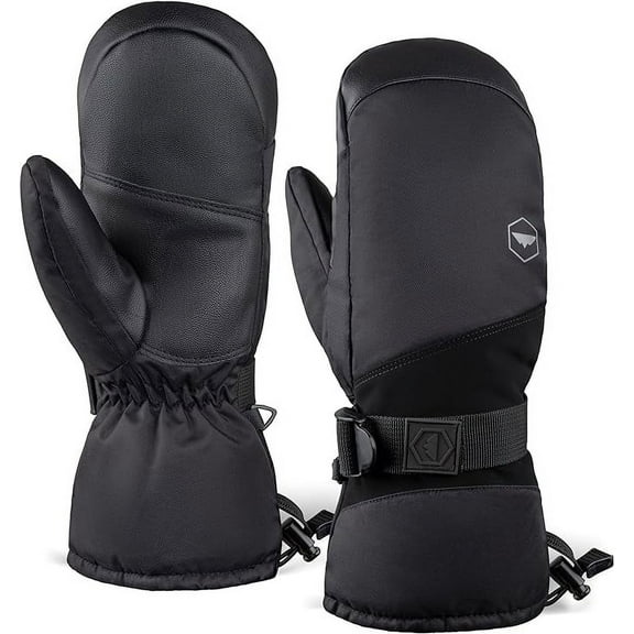 Tough Outdoors Ski Mittens - Waterproof Snow Gloves for Men & Women - Cold Weather Snowboarding, Skiing
