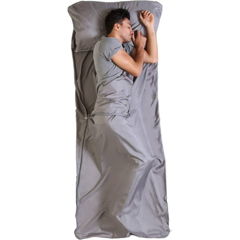 Tough Outdoors Washable Sleeping Bag Liner - Adult Sleep Sack for