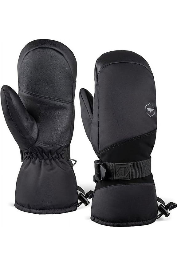 Winter Ski Mittens Men & Women - Adult Snow Mitts for Cold Weather - Waterproof Gloves Snowboarding, Skiing