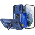thumbnail image 1 of Tough Ring Holder Case with Card Slot for Samsung Galaxy S22 5G - Blue, 1 of 4