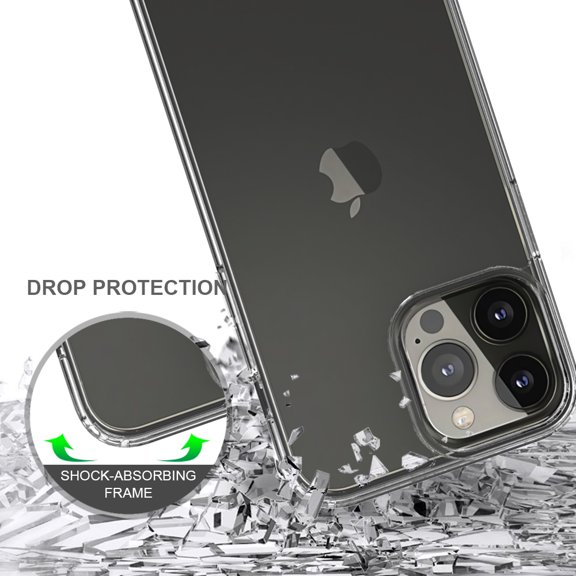 Tough Shield Snap-on Transparent Hybrid Case for iPhone 14 Pro - Clear