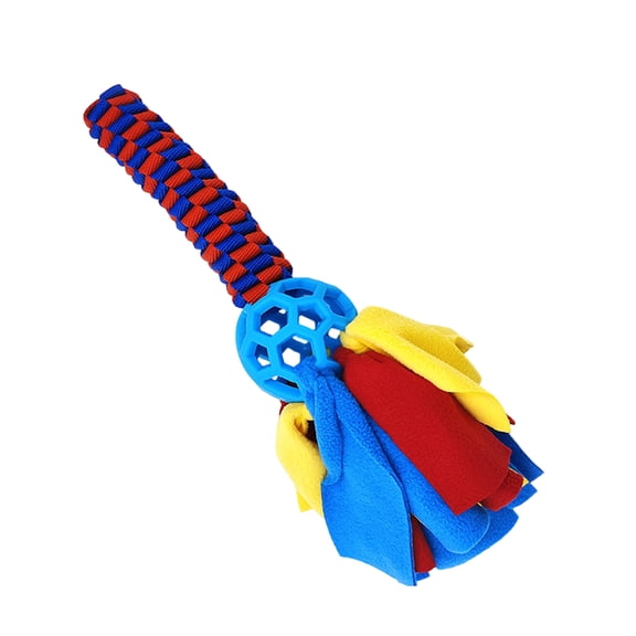 Tough TPR Plush Hybrid Dog Toy, Long-Lasting Squeaky Chew Toy for Puppy Teething and Interactive Outdoor Training, Red