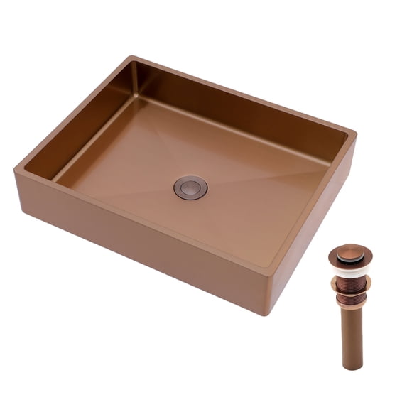 Tough and Wear - Resistant - Rectangular Vessel Sink for Modern Bathrooms
