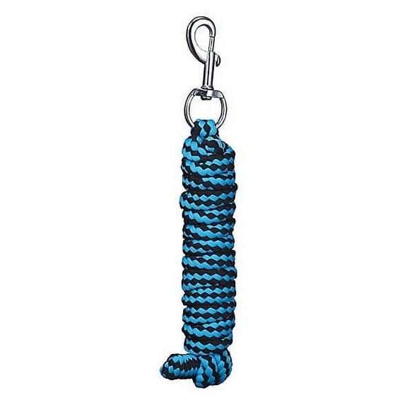 Tough1 Braided Soft Poly Lead Rope 8ft Turquoise/B