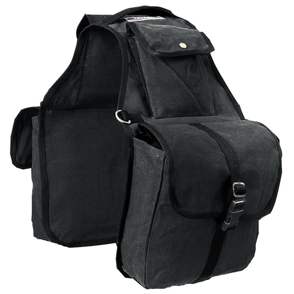 12 X Tough 1 Heavy Nyon Water Repellent Canvas Horse Saddle Bag Black