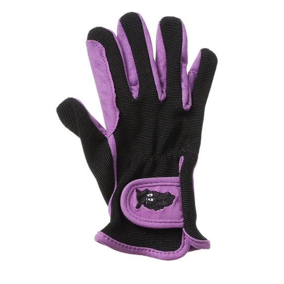 Tough1 Childs Embroidered Gloves 6-8 Laven/Blk