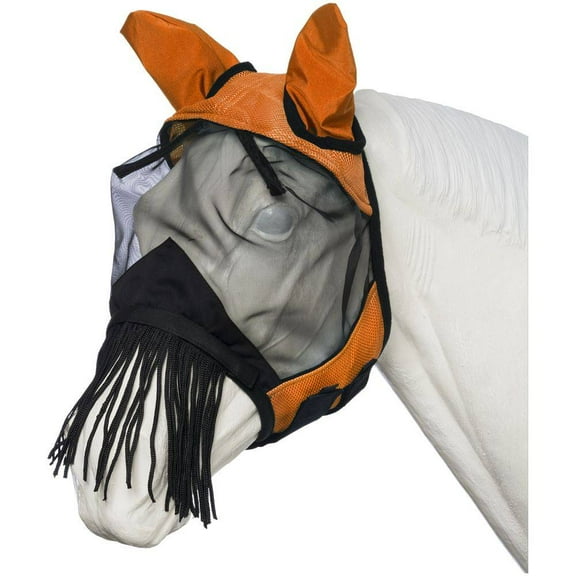 Tough1 Deluxe Comfort String Nose Fly Mask Orange