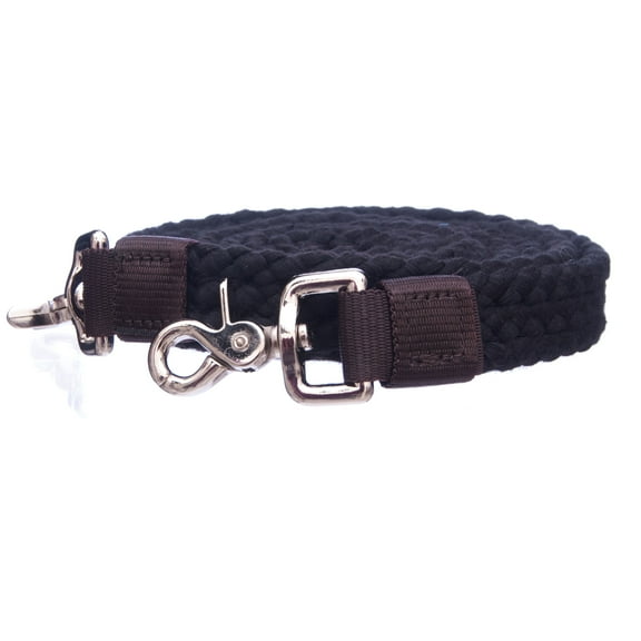 Tough-1 Pro Cotton Roping Rein Black