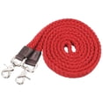 thumbnail image 1 of Tough1 Flat Cotton Roping Reins 7ft Red, 1 of 2