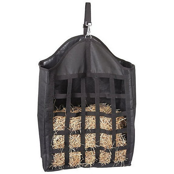 Tough1 Nylon Hay Tote with Web Front Black