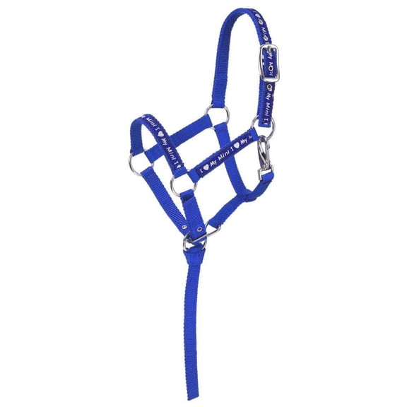 Tough1 Nylon Mini Halter w/ I Love My Mini Md Blu