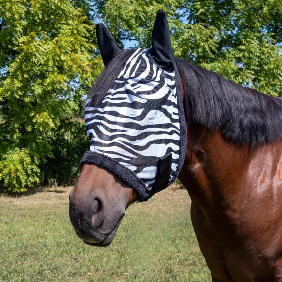 Tough 1 Western Horse Uv Protection Insects Bug Mosquito Spring Summer Zebra Print Fly Mask