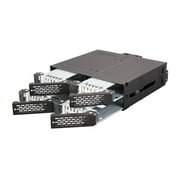 Icy Dock ToughArmor MB607SP-B Drive Enclosure Internal - Black - 4 x HDD Supported - 4 x SSD Supported - 4 x Total Bay - 4 x 2.5 Bay - Serial ATA/600 - Serial ATA/600 - Metal - Cooling Fan - 5.2