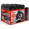 thumbnail image 1 of ToughBag 40-45 Gallon Trash Bags, 40 x 48" Black Garbage Bags, 125 Count - Made In USA, 1 of 7