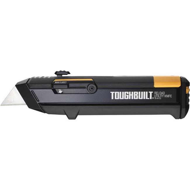 ToughBuilt 2023518 6.5 in. Retractable Reloading Utility Knife, Black ...