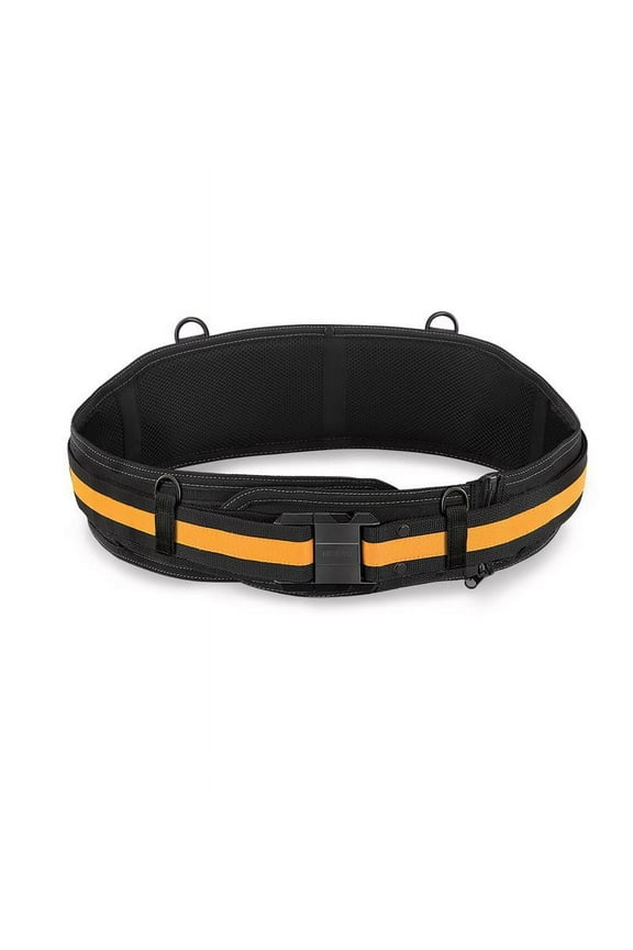 Polyester Heavy Duty Padded Belt with Back Support 4.25 in. L X 13.5 in. H Black/Orange O