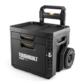 ToughBuilt StackTech 2-Drawer Rolling Locking Box, Portable Tool Storage & Organizer
