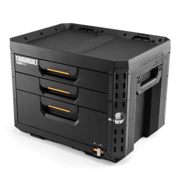 ToughBuilt StackTech 3-Drawer Locking Box, Portable Tool Storage & Equipment Organizer