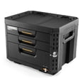 thumbnail image 1 of ToughBuilt StackTech 3-Drawer Locking Box, Portable Tool Storage & Equipment Organizer, 1 of 12