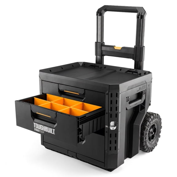 ToughBuilt StackTech 3-Drawer Rolling Locking Box, Portable Tool Storage & Organizer