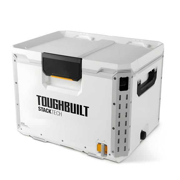 ToughBuilt StackTech XL Cooler, Stackable 38 Quart Hard Shell Chest, White