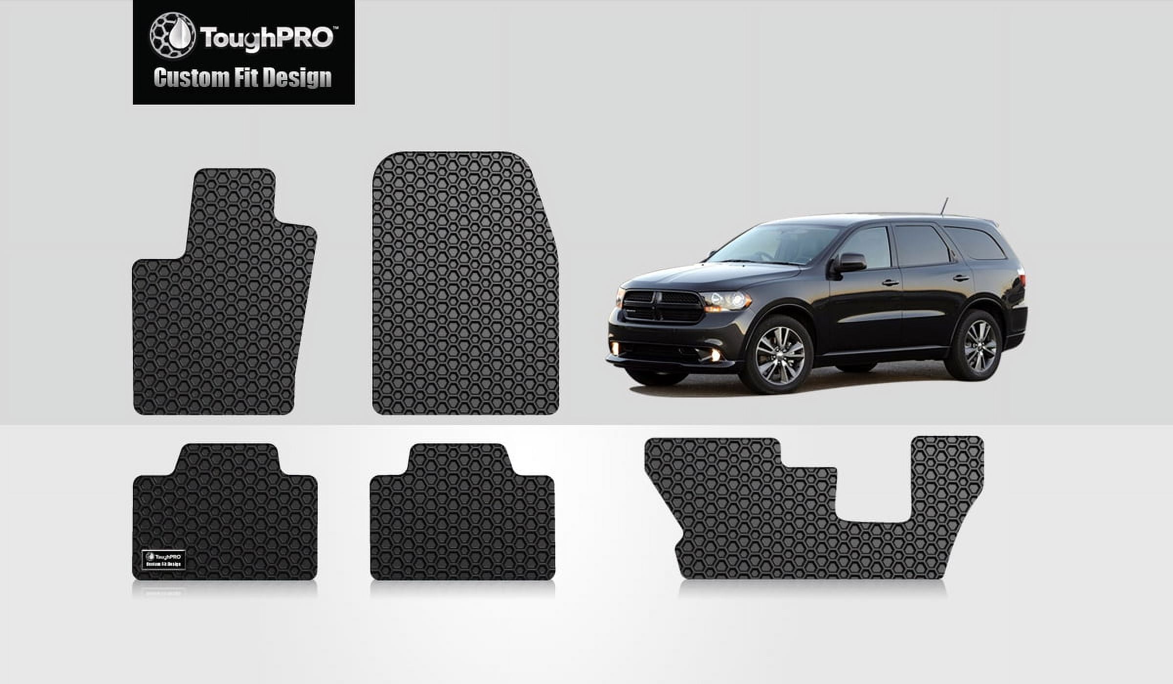 Toughpro Front 2nd 3rd Row Mats Compatible With Dodge Durango All Weather Heavy Duty Made In Usa Black Rubber 2018 Com