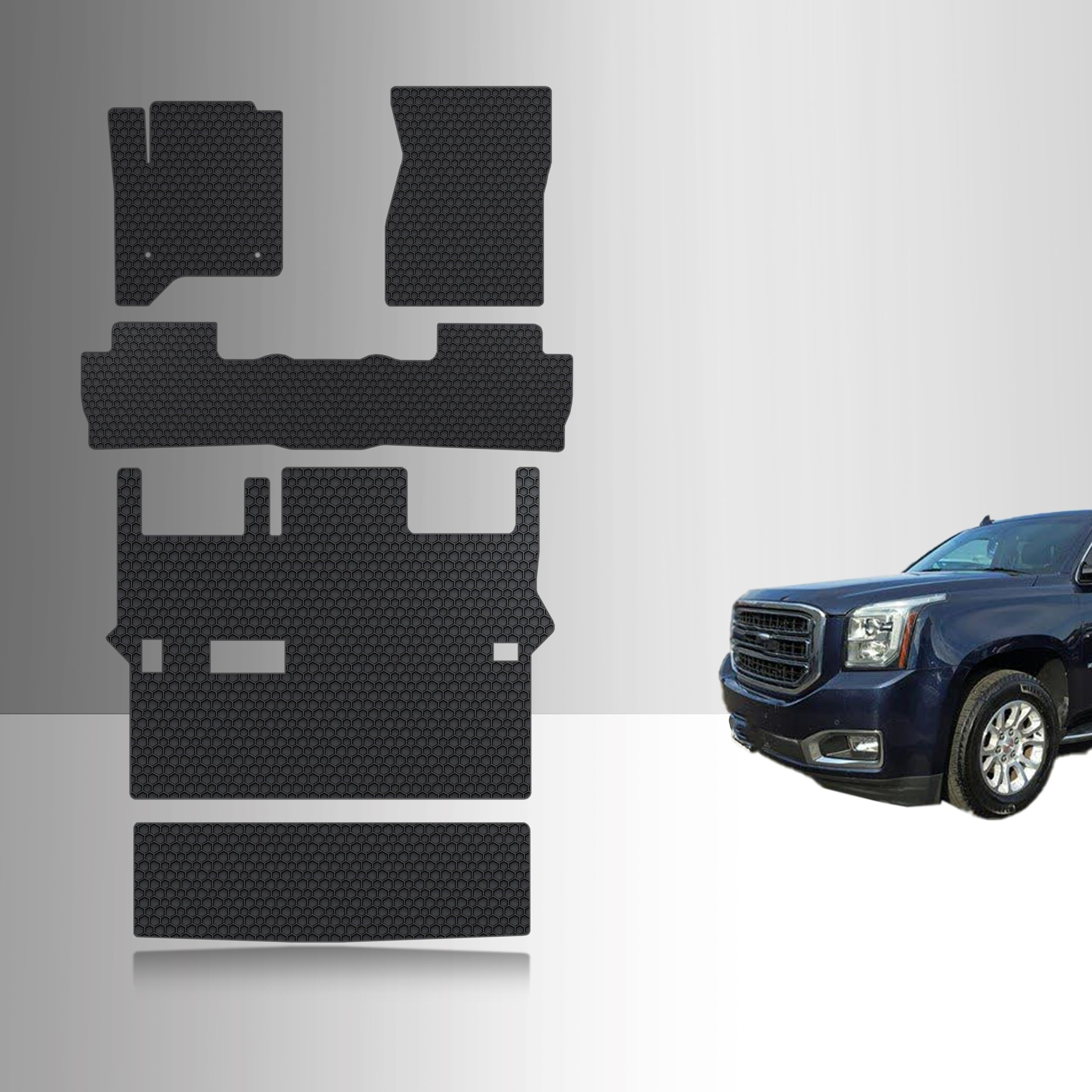 Toughpro Floor Mats Set For Cadillac Escalade 2nd Row Bench | INDIA Toughpro Floor Mats Set For Cadillac Escalade 2nd Row Bench | INDIA